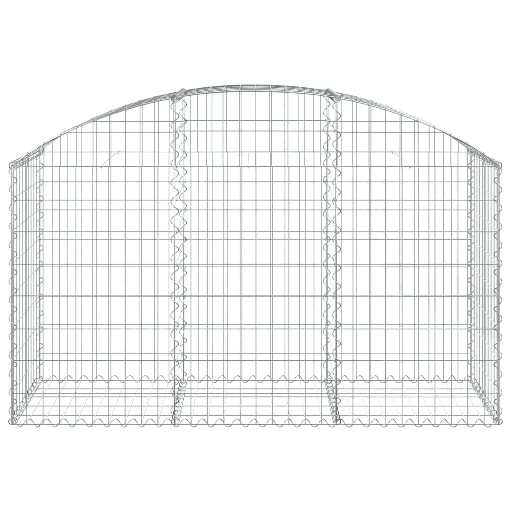 Gabion bågformad 150x50x80/100 cm galvaniserat järn