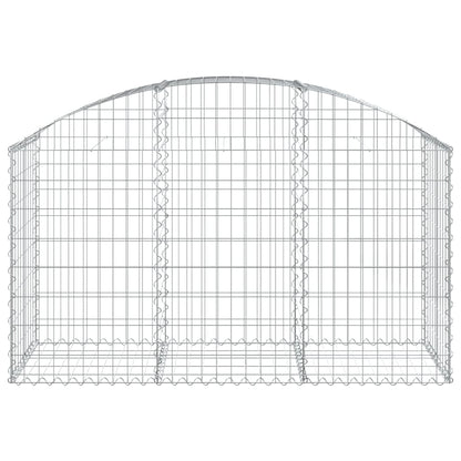 Gabion bågformad 150x50x80/100 cm galvaniserat järn