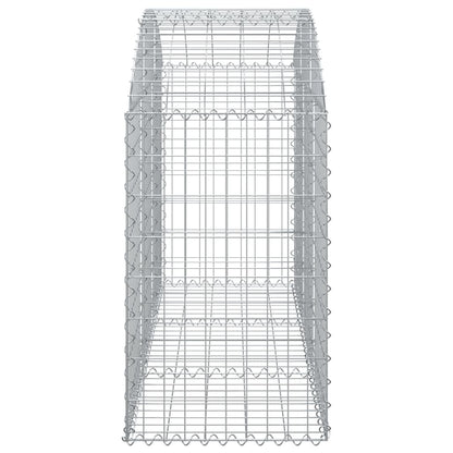 Gabion bågformad 150x50x80/100 cm galvaniserat järn