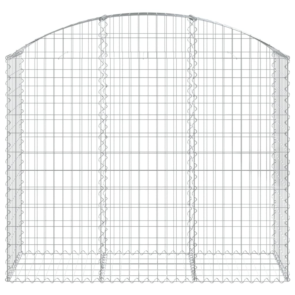 Gabion bågformad 150x50x120/140 cm galvaniserat järn