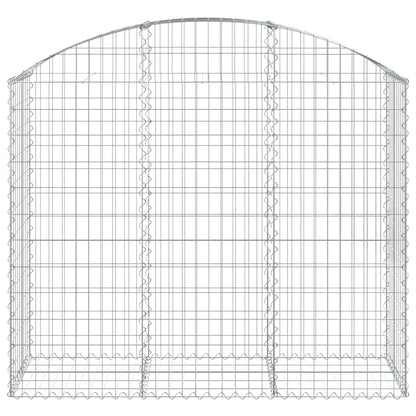 Gabion bågformad 150x50x120/140 cm galvaniserat järn