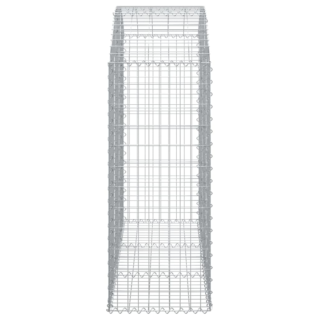 Gabion bågformad 150x50x120/140 cm galvaniserat järn