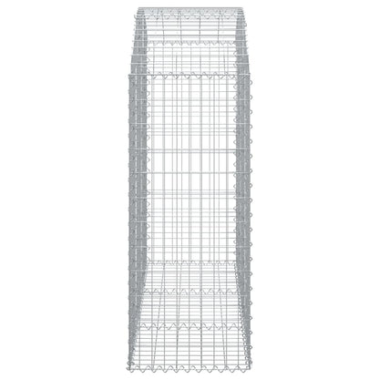Gabion bågformad 150x50x120/140 cm galvaniserat järn