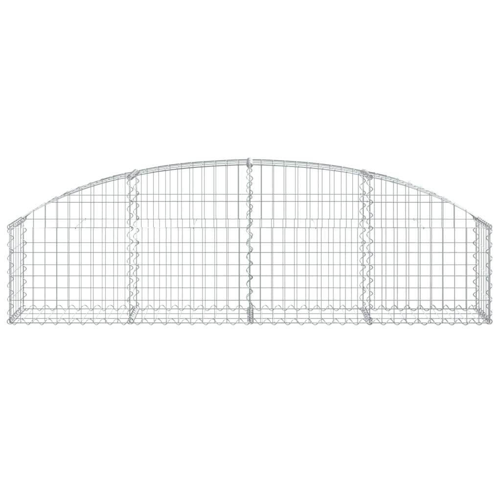 Gabion bågformad 200x30x40/60 cm galvaniserat järn