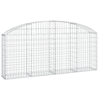 Gabion bågformad 200x30x80/100 cm galvaniserat järn