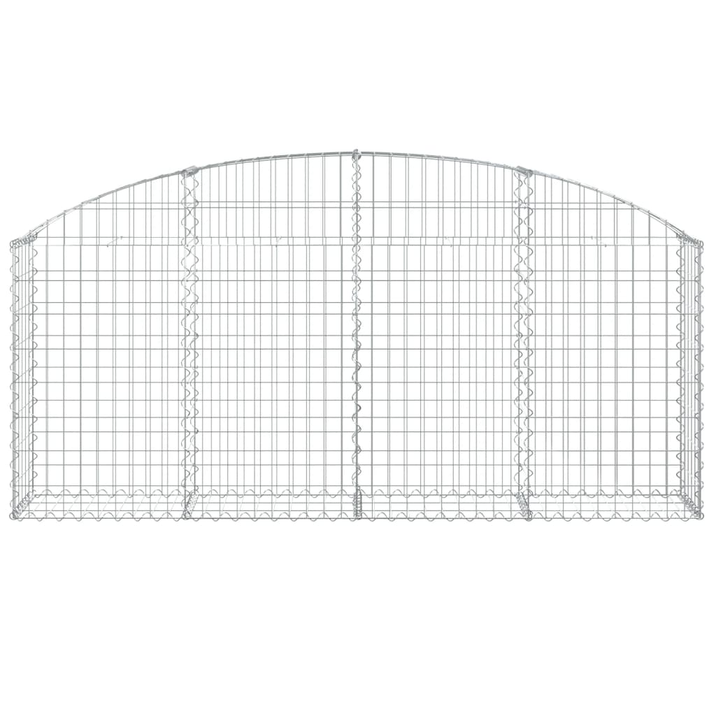 Gabion bågformad 200x30x80/100 cm galvaniserat järn