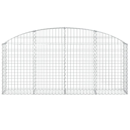 Gabion bågformad 200x30x80/100 cm galvaniserat järn