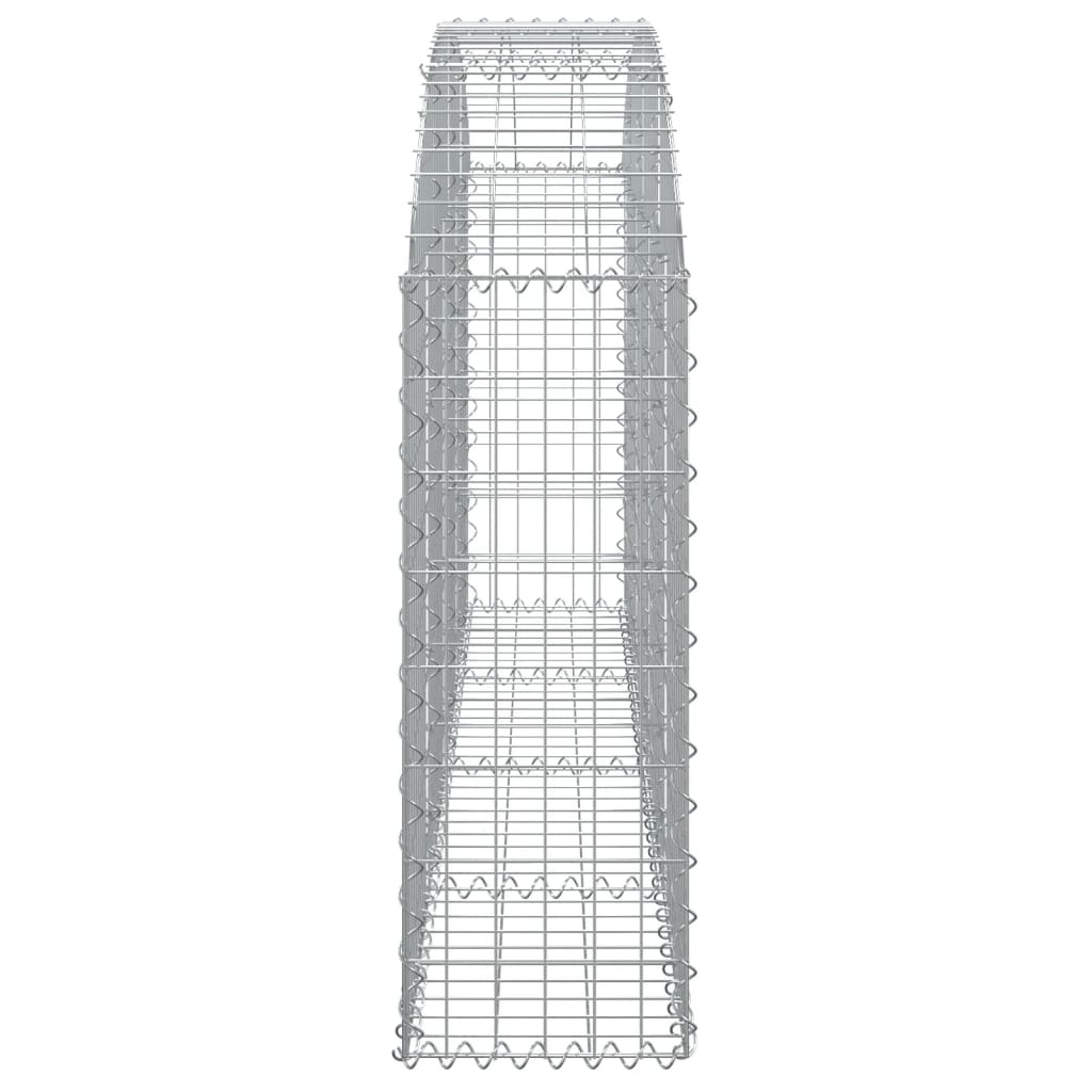 Gabion bågformad 200x30x80/100 cm galvaniserat järn