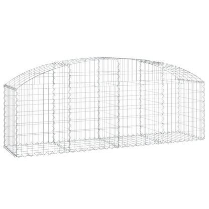 Gabion bågformad 200x50x60/80 cm galvaniserat järn