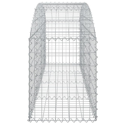 Gabion bågformad 200x50x60/80 cm galvaniserat järn