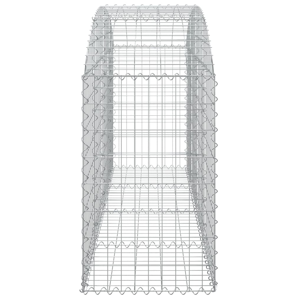 Gabion bågformad 200x50x80/100 cm galvaniserat järn