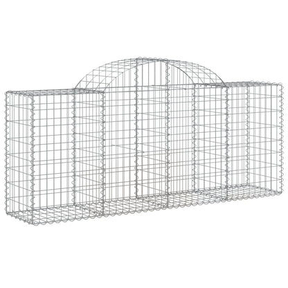 Gabion bågformad 200x50x80/100 cm galvaniserat järn