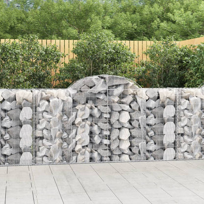 Gabion bågformad 200x50x100/120 cm galvaniserat järn