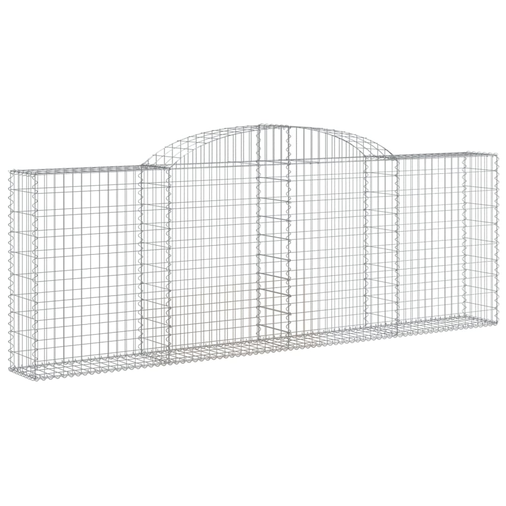 Gabion bågformad 300x30x100/120 cm galvaniserat järn
