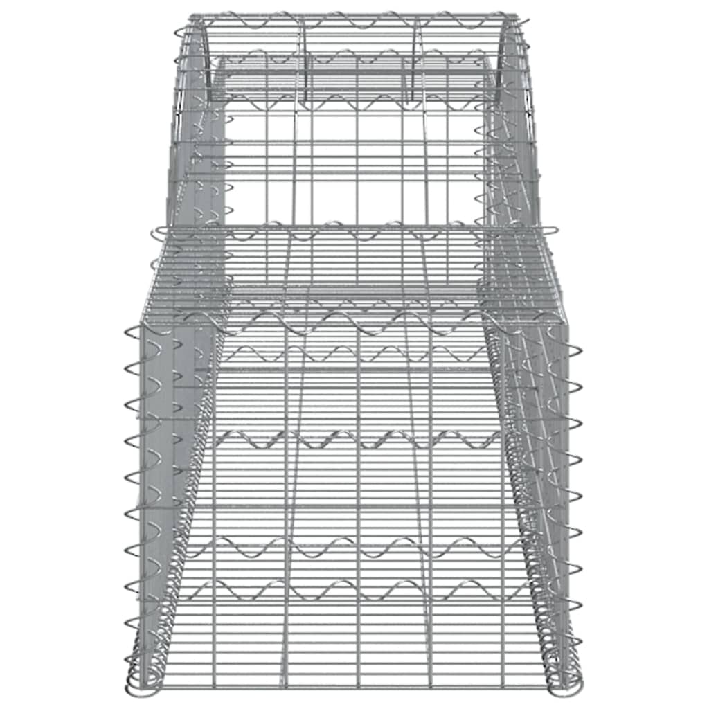 Gabion bågformad 300x50x40/60 cm galvaniserat järn