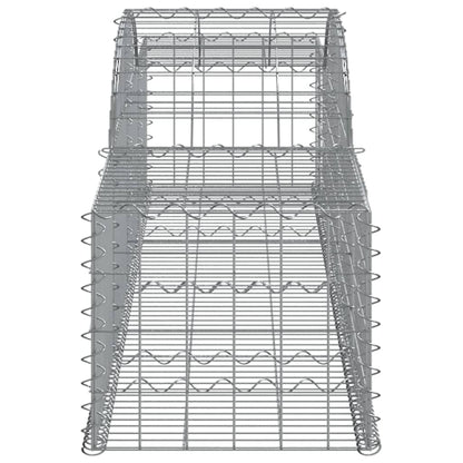 Gabion bågformad 300x50x40/60 cm galvaniserat järn