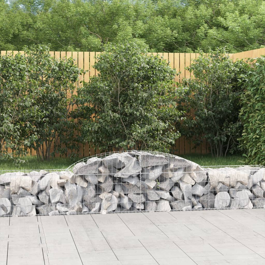 Gabion bågformad 300x50x40/60 cm galvaniserat järn