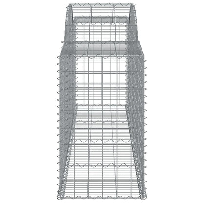 Gabion bågformad 300x50x80/100 cm galvaniserat järn