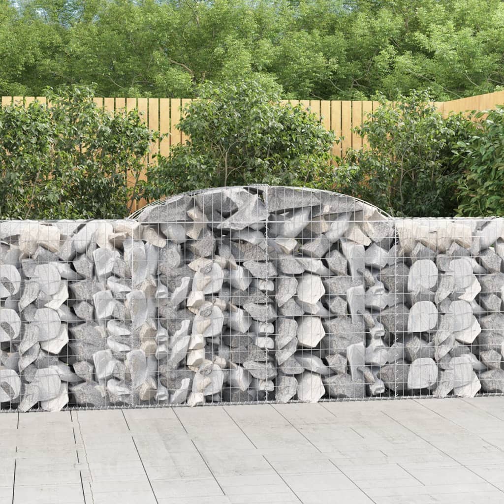 Gabion bågformad 300x50x100/120 cm galvaniserat järn