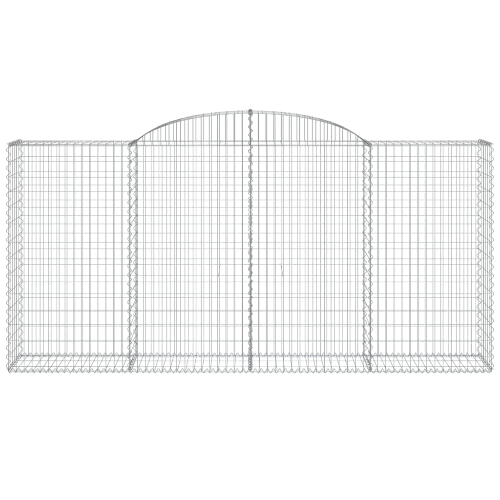 Gabion bågformad 300x50x140/160 cm galvaniserat järn