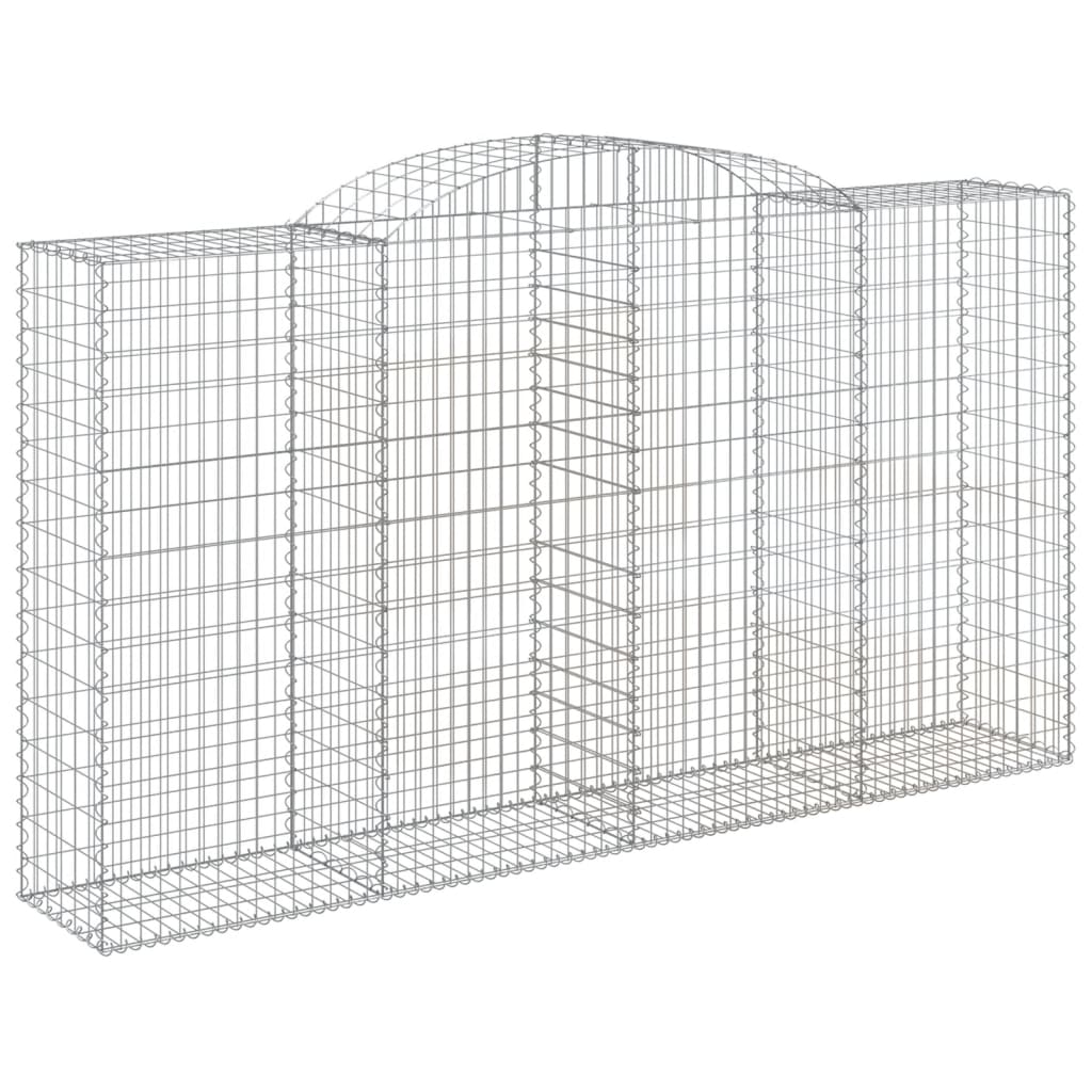 Gabion bågformad 300x50x160/180 cm galvaniserat järn