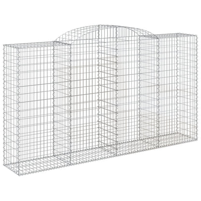 Gabion bågformad 300x50x160/180 cm galvaniserat järn
