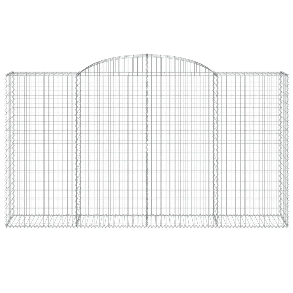 Gabion bågformad 300x50x160/180 cm galvaniserat järn