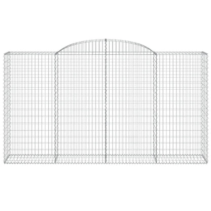 Gabion bågformad 300x50x160/180 cm galvaniserat järn