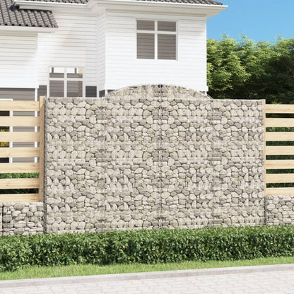 Gabion bågformad 300x50x200/220 cm galvaniserat järn