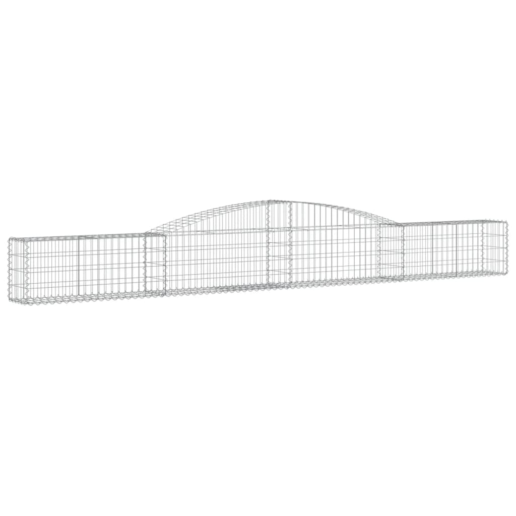 Gabion bågformad 400x30x40/60 cm galvaniserat järn
