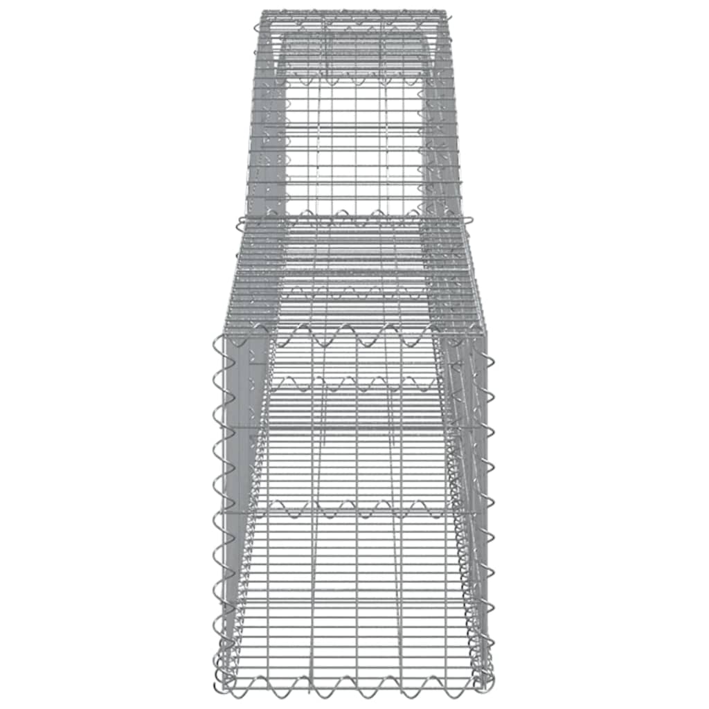 Gabion bågformad 400x30x40/60 cm galvaniserat järn