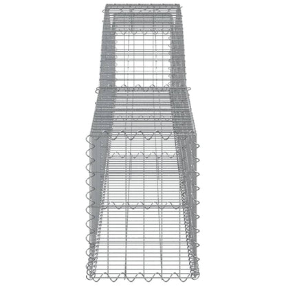 Gabion bågformad 400x30x40/60 cm galvaniserat järn