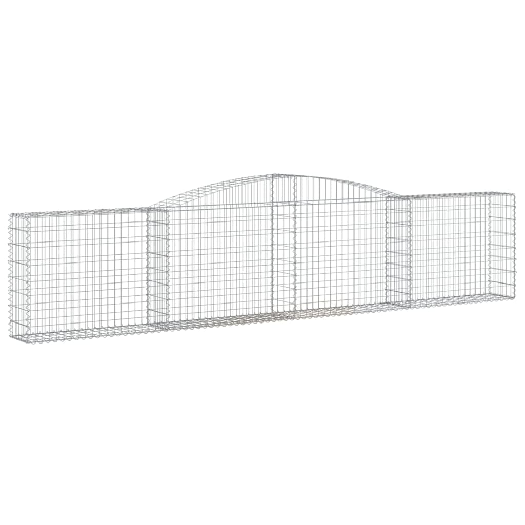 Gabion bågformad 400x30x80/100 cm galvaniserat järn
