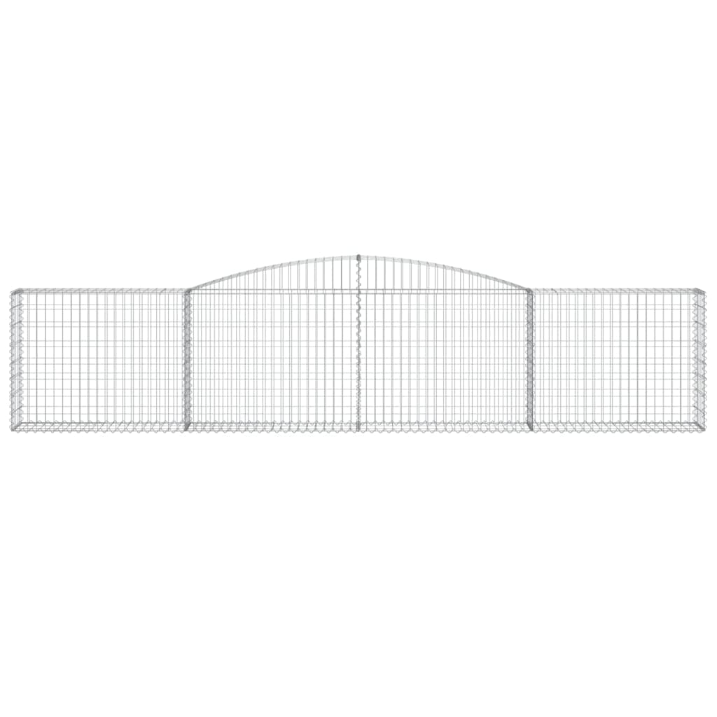 Gabion bågformad 400x30x80/100 cm galvaniserat järn