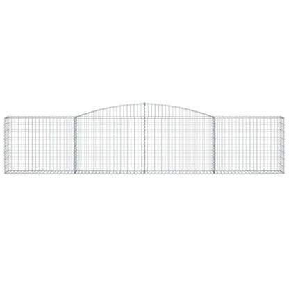 Gabion bågformad 400x30x80/100 cm galvaniserat järn