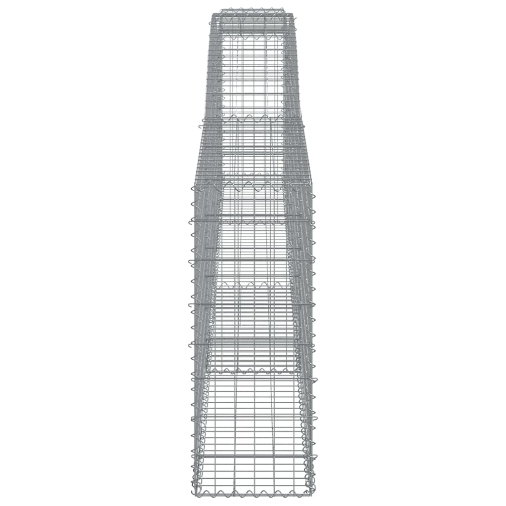 Gabion bågformad 400x30x80/100 cm galvaniserat järn