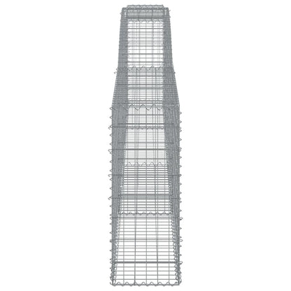 Gabion bågformad 400x30x80/100 cm galvaniserat järn