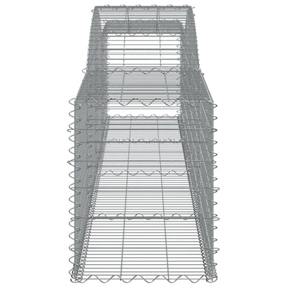 Gabion bågformad 400x50x60/80 cm galvaniserat järn