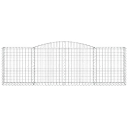 Gabion bågformad 400x50x120/140 cm galvaniserat järn