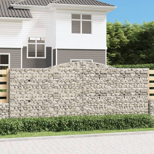 Gabion bågformad 400x50x160/180 cm galvaniserat järn