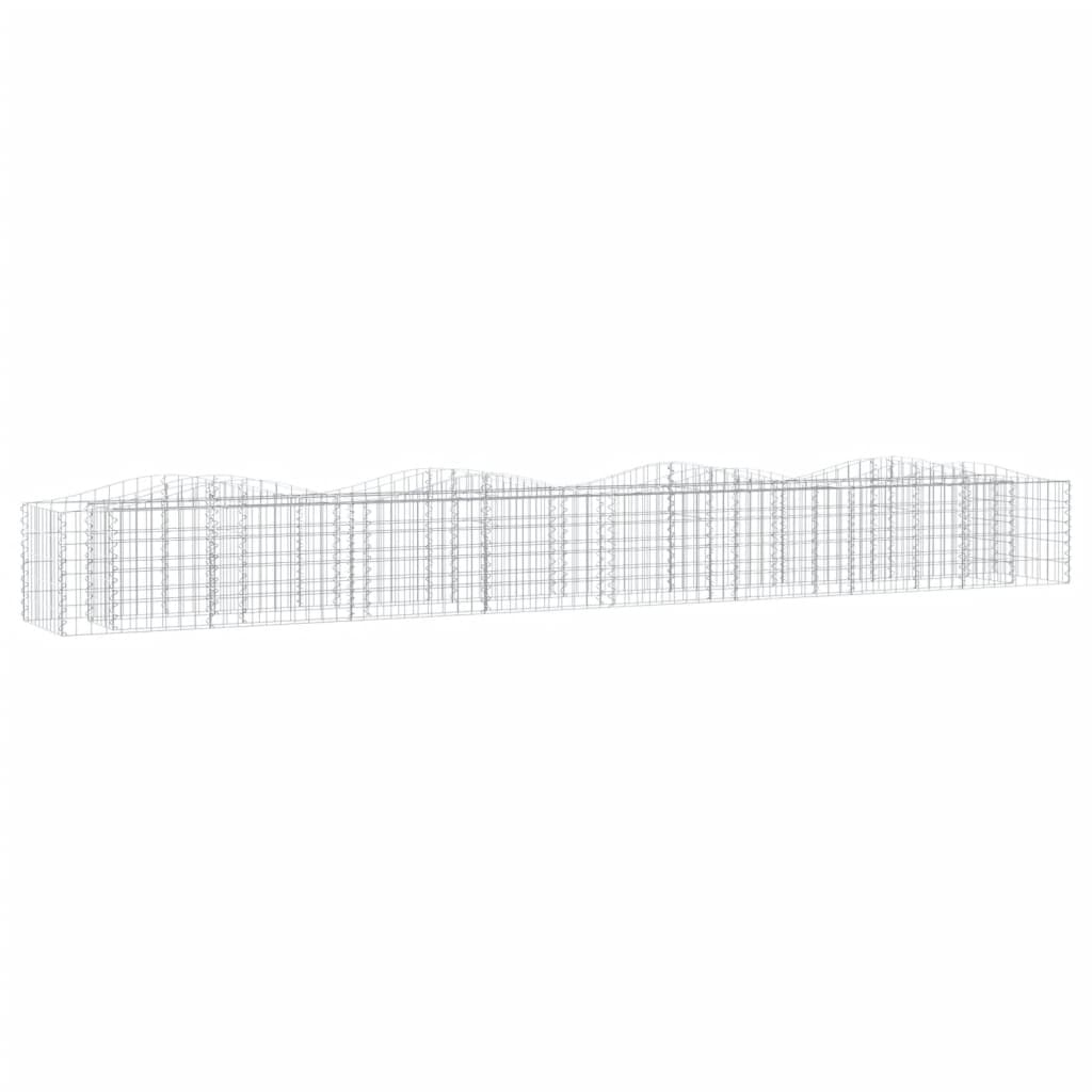 Gabion bågformad 400x50x50 cm galvaniserat järn
