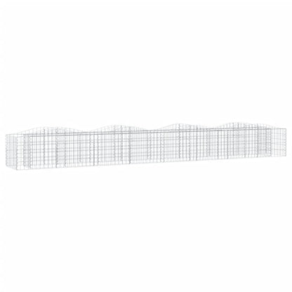Gabion bågformad 400x50x50 cm galvaniserat järn