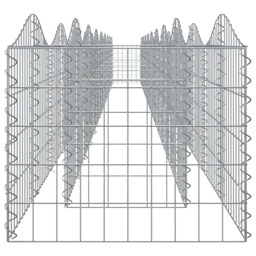 Upphöjd planteringsgabion 800x50x50 cm galvaniserat järn