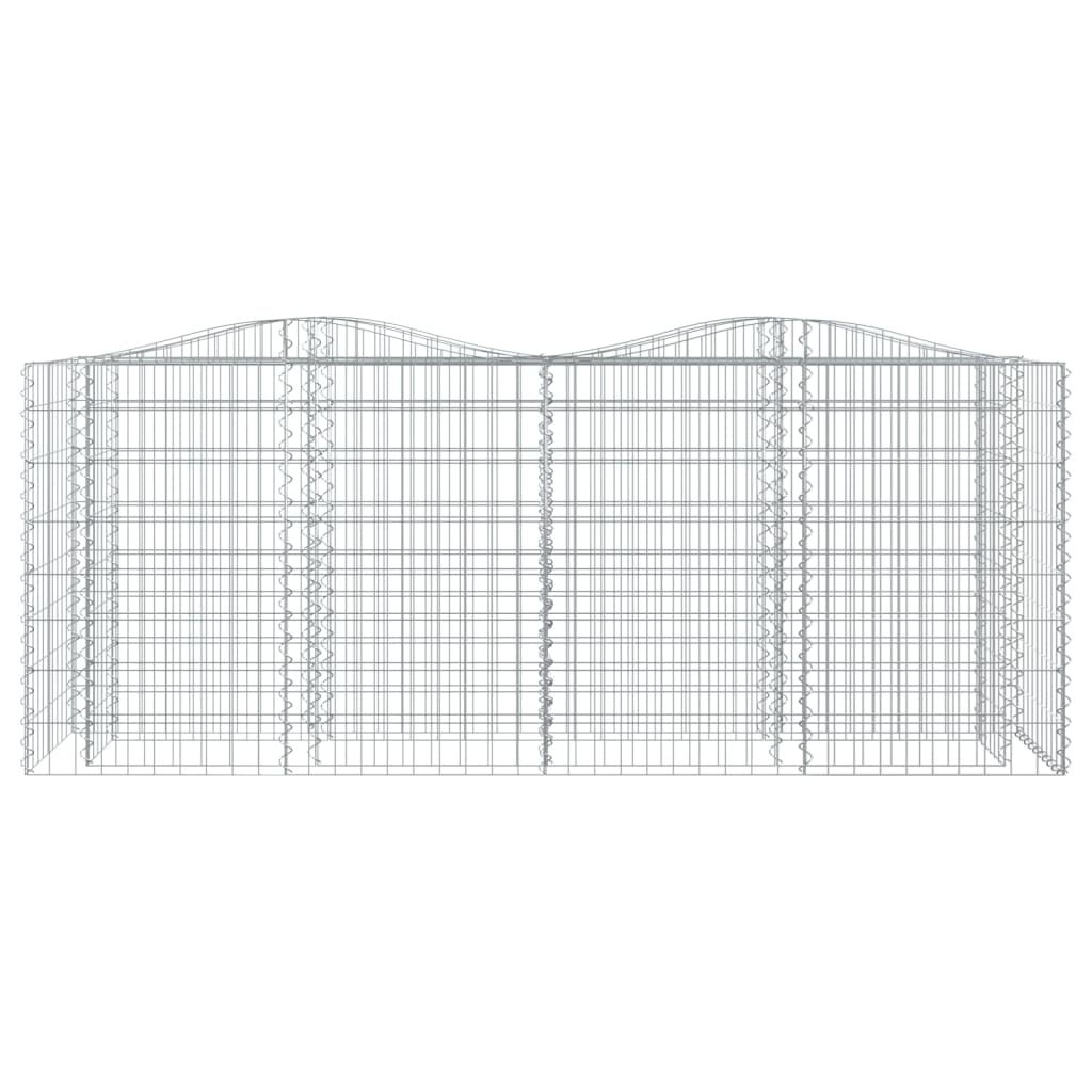 Gabion bågformad 200x50x100 cm galvaniserat järn