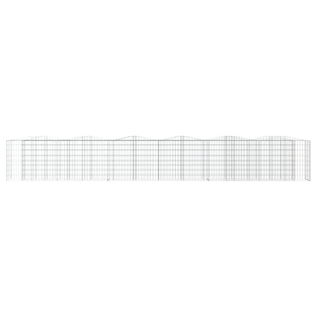Upphöjd planteringsgabion 600x50x100 cm galvaniserat järn