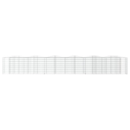 Upphöjd planteringsgabion 600x50x100 cm galvaniserat järn