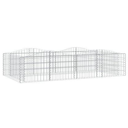 Upphöjd planteringsgabion 200x100x50 cm galvaniserat järn