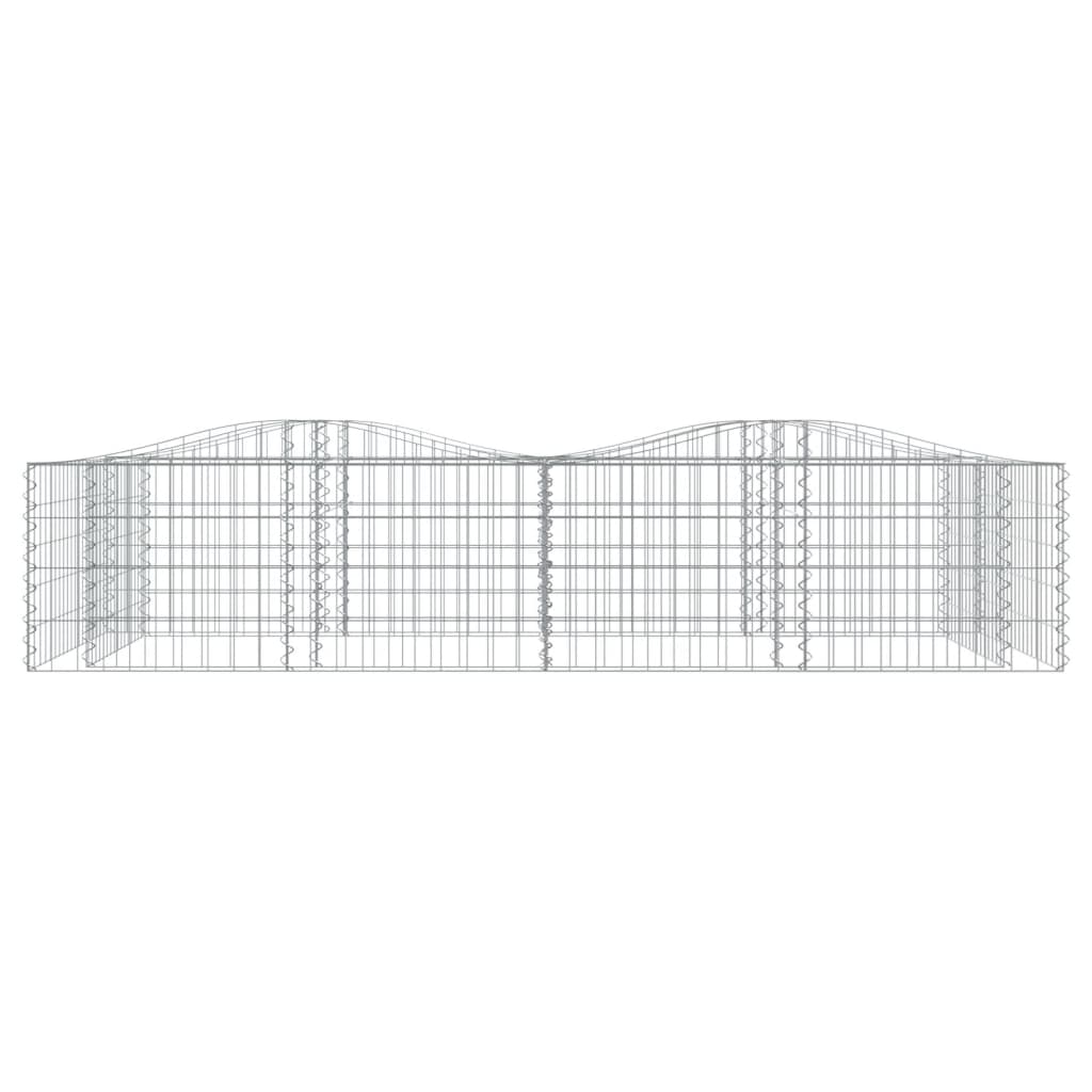 Upphöjd planteringsgabion 200x100x50 cm galvaniserat järn