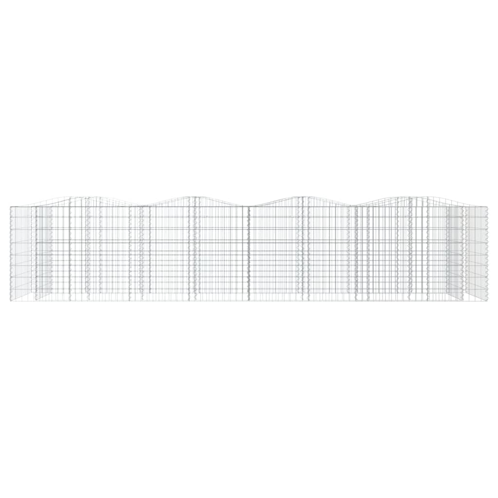 Upphöjd planteringsgabion 400x100x100 cm galvaniserat järn