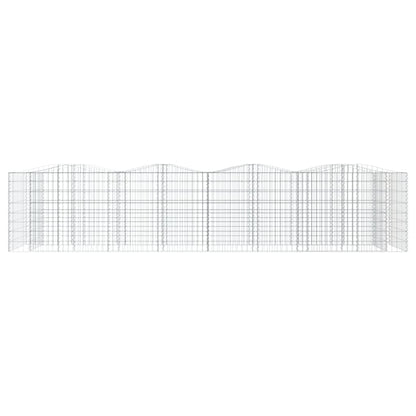 Upphöjd planteringsgabion 400x100x100 cm galvaniserat järn
